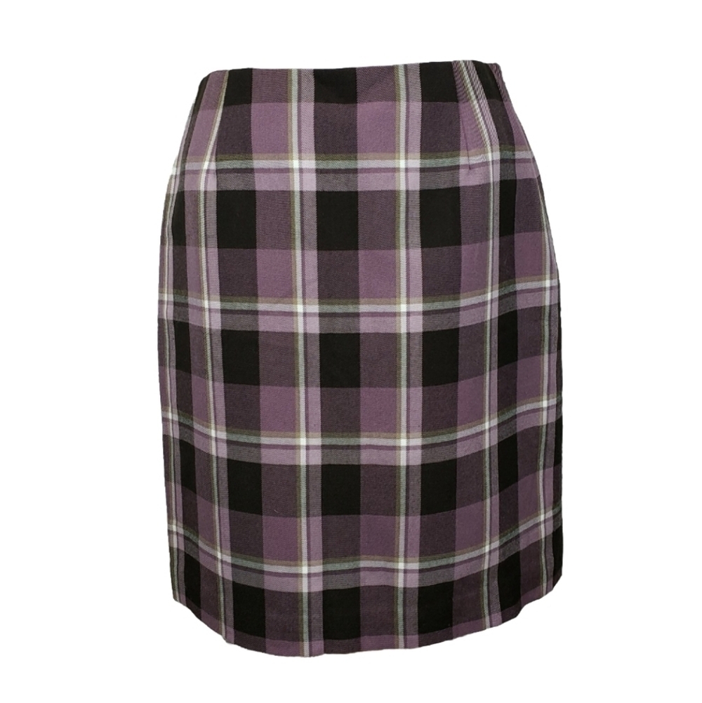 Nine West Plaid Pencil Skirt Retro Academia Grannycore 4P Classic Clueless